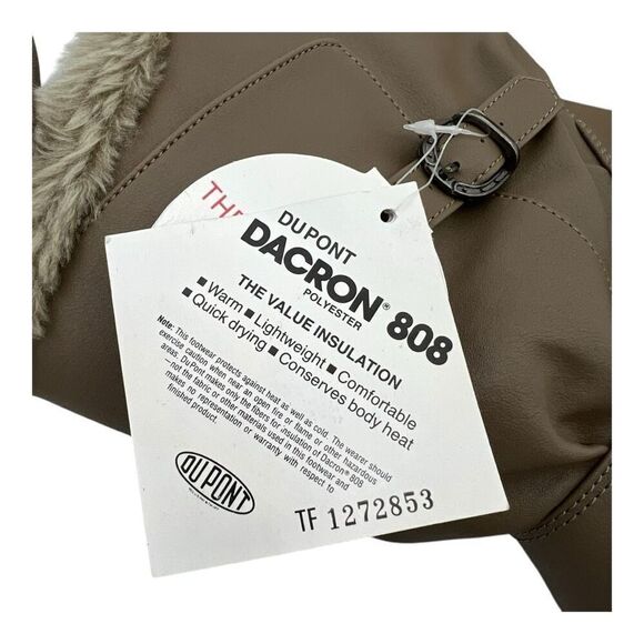 NWT Du Pont Women's Snow Star II Dacron 808 Faux Fur Winter Boots Tan Size 8M - Picture 11 of 13